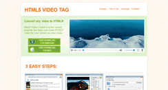 Desktop Screenshot of html5video-tag.com